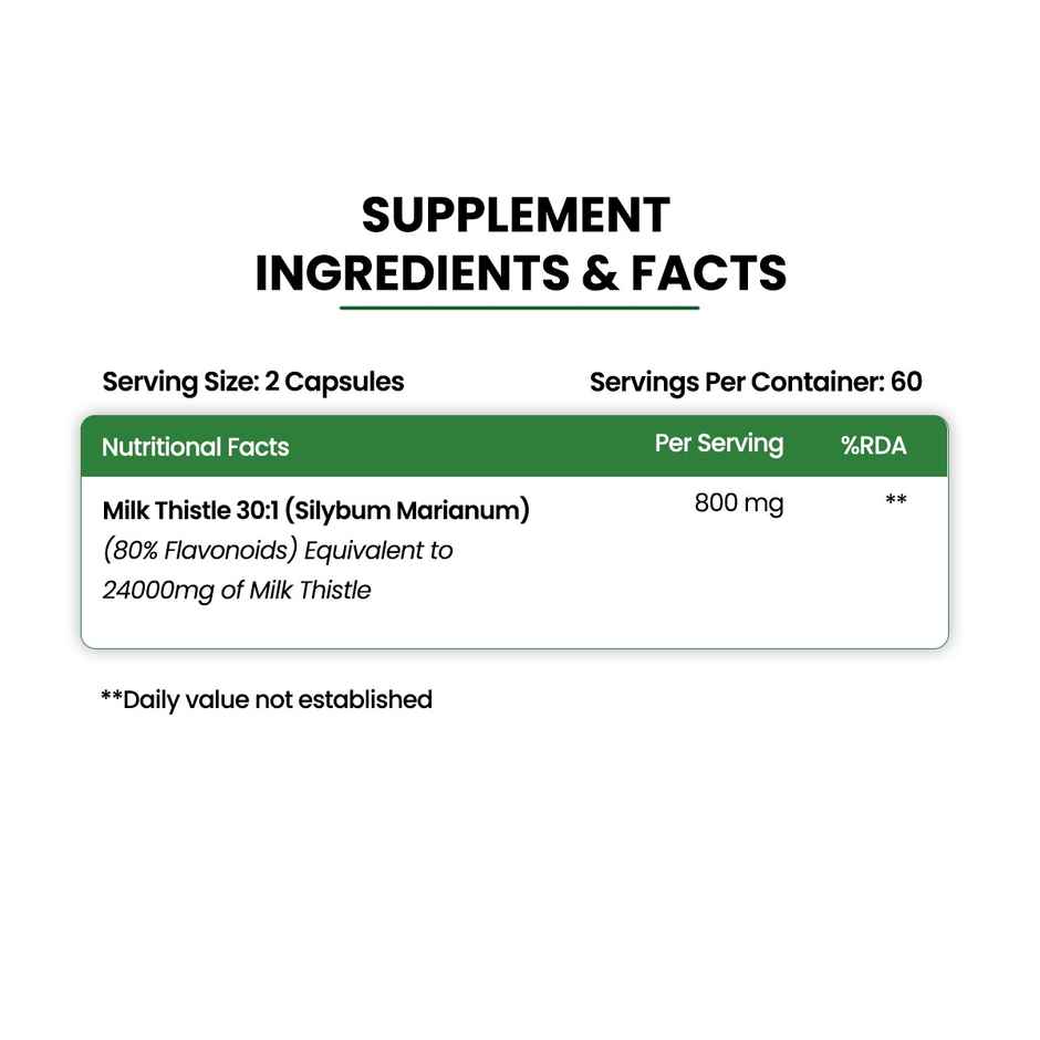 Himalayalam Organics Milk Thistle 120 VEGetarian Capsules