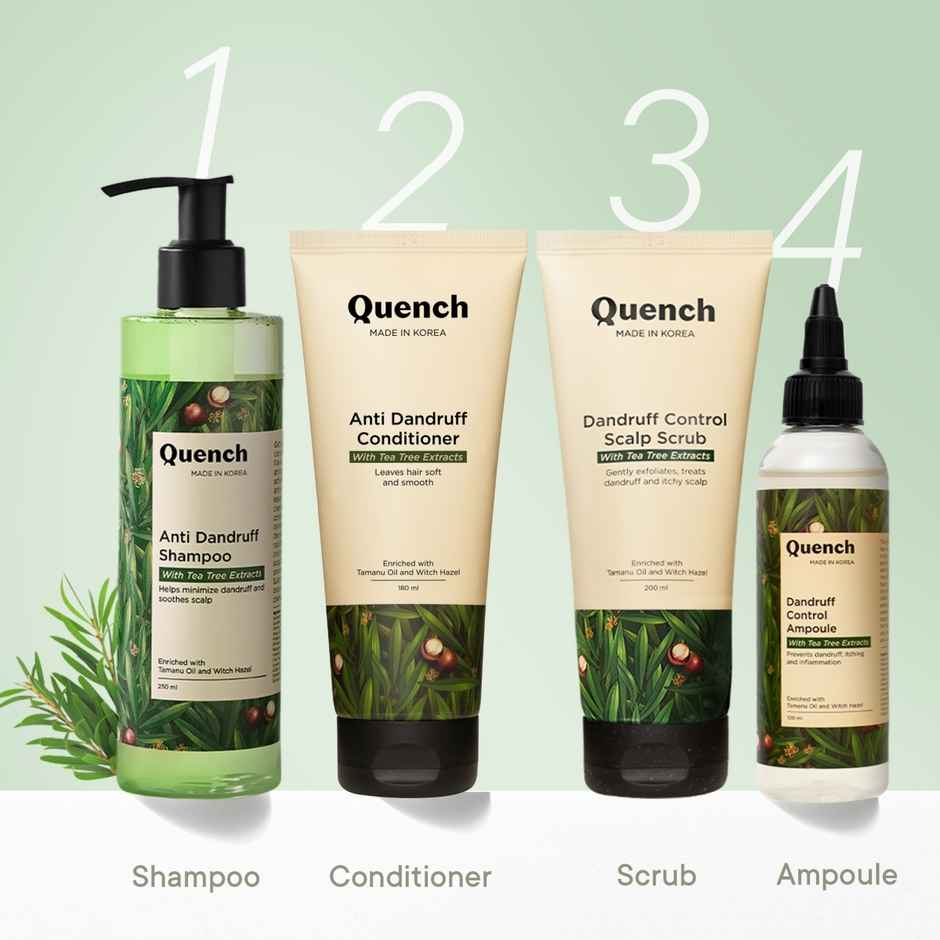 Quench Anti Dandruff Hair Shampoo With Tea Tree Extracts | Made In Korea