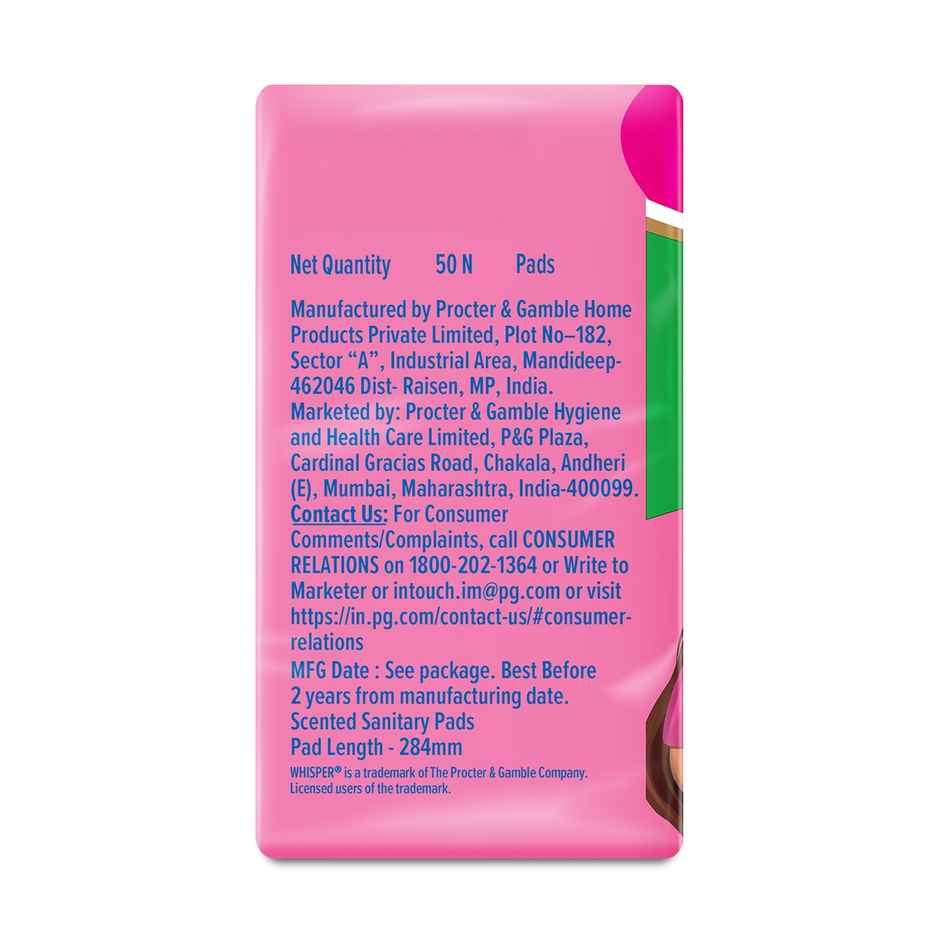 Whisper Ultra Soft Sanitary Pads | XL | 50 pcs