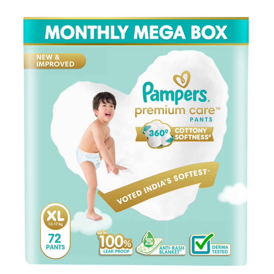 Pampers Premium Care Baby Diapers | Pant Style | XL | 72 pcs