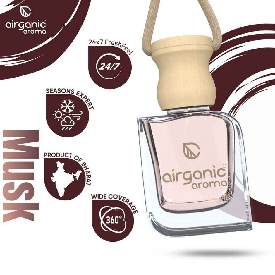 Airganic Swing Prime - Musk Car Perfume Pod | Natural Essential Fragrance Oils in Glass Bottle