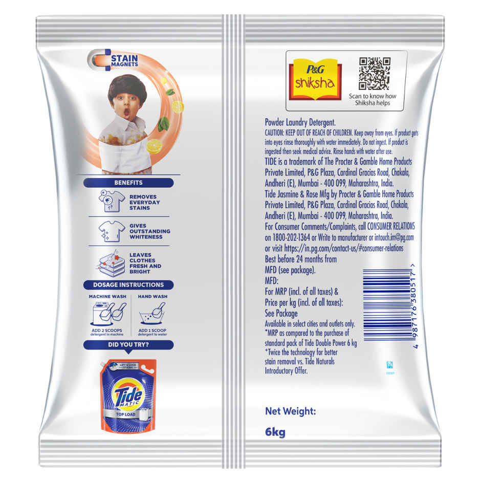 Tide Plus Lemon & Mint Detergent Powder