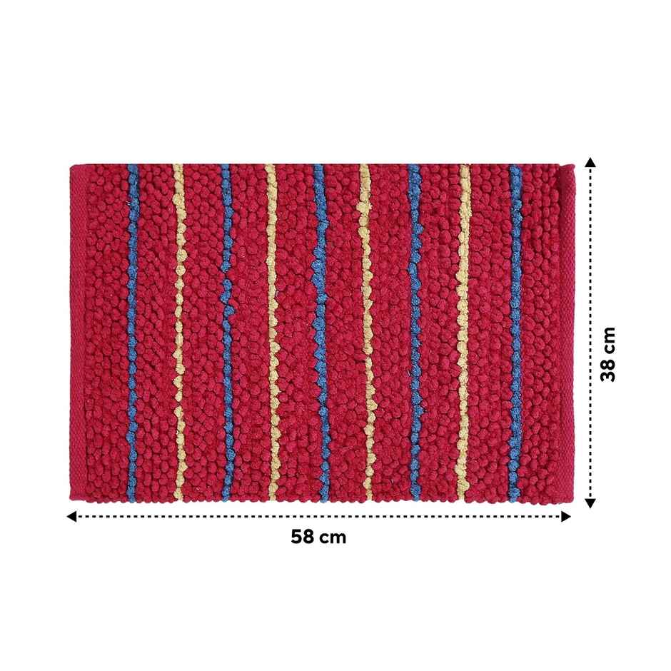 Status Cotton Stripe Mat 38 x 58 Cm | Red
