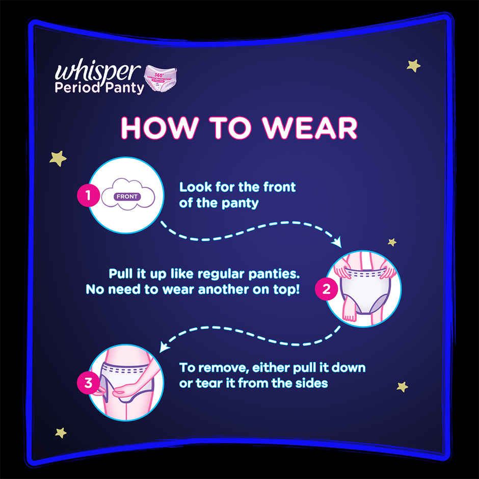 Whisper Super Absorbent Period Panties | M-L Combo   