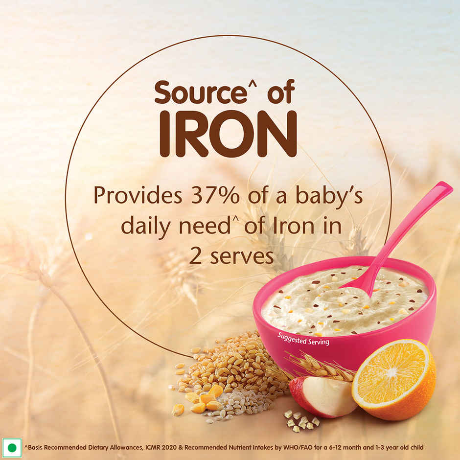 Nestle Cerelac Multigrain & Fruits Baby Food Cereal | No Preservatives | 12 to 24 Months