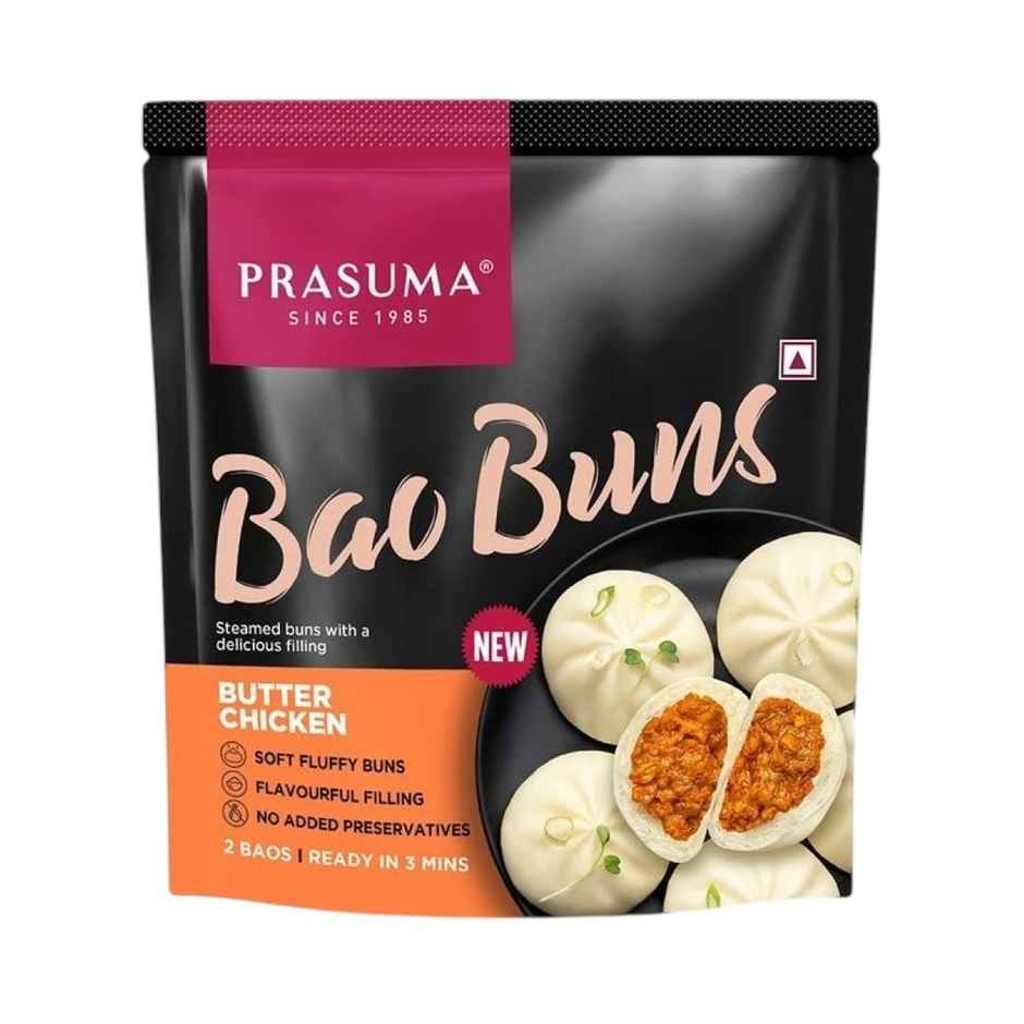Prasuma Bao Buns Butter Chicken(100gms) & Prasuma Bao Buns Bbq Chicken(300gms) Combo