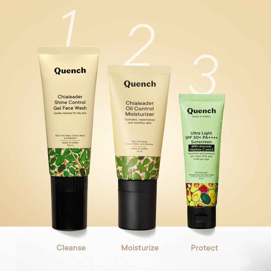 Quench Oil Control Korean Moisturizer Non-Greasy Face Cream with Chia Seeds & Salicylic Acid