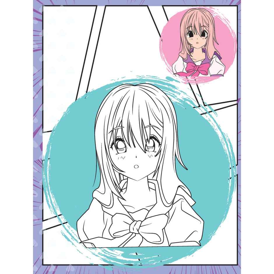 Colour Your Own Manga Book 2 For Kids Age 4+|Free Manga Colouring Poster|Beautiful Picture To Color