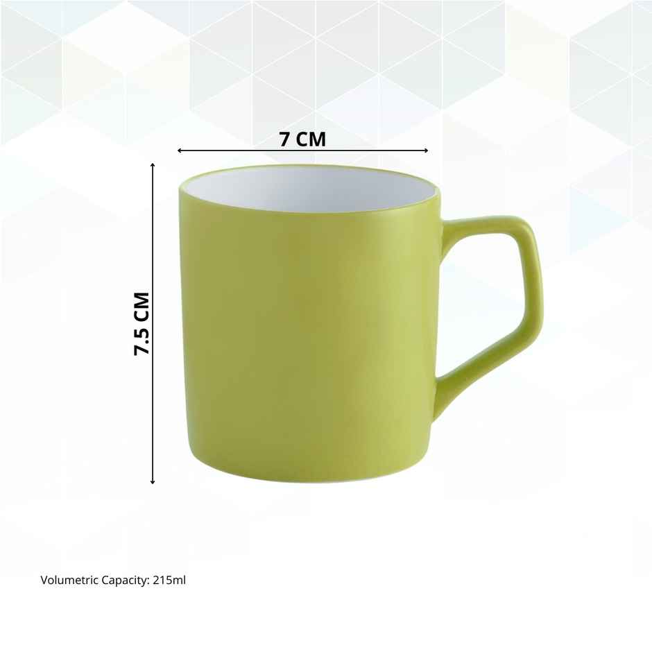 Clay Craft Fine Ceramic Director Coffee Mug Set | Set Of 4 | Green