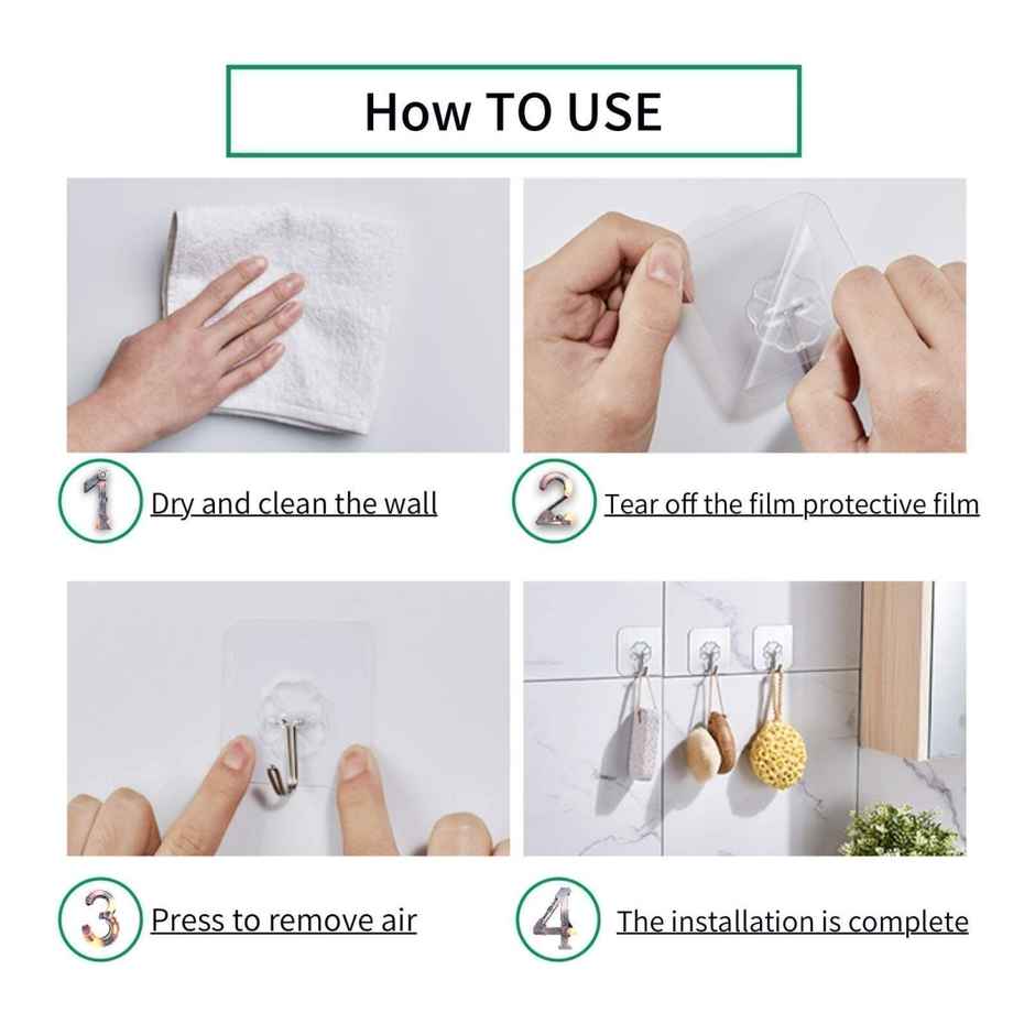 Daluci Strong Adhesive Hook For Home-Office and Kitchen Use