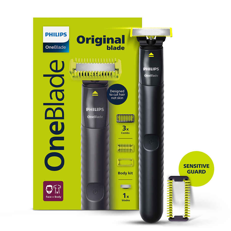 Philips OneBlade Face & Body Trimmer & Styler|No Nicks & Cuts, Dual Protection Technology|QP1624/10