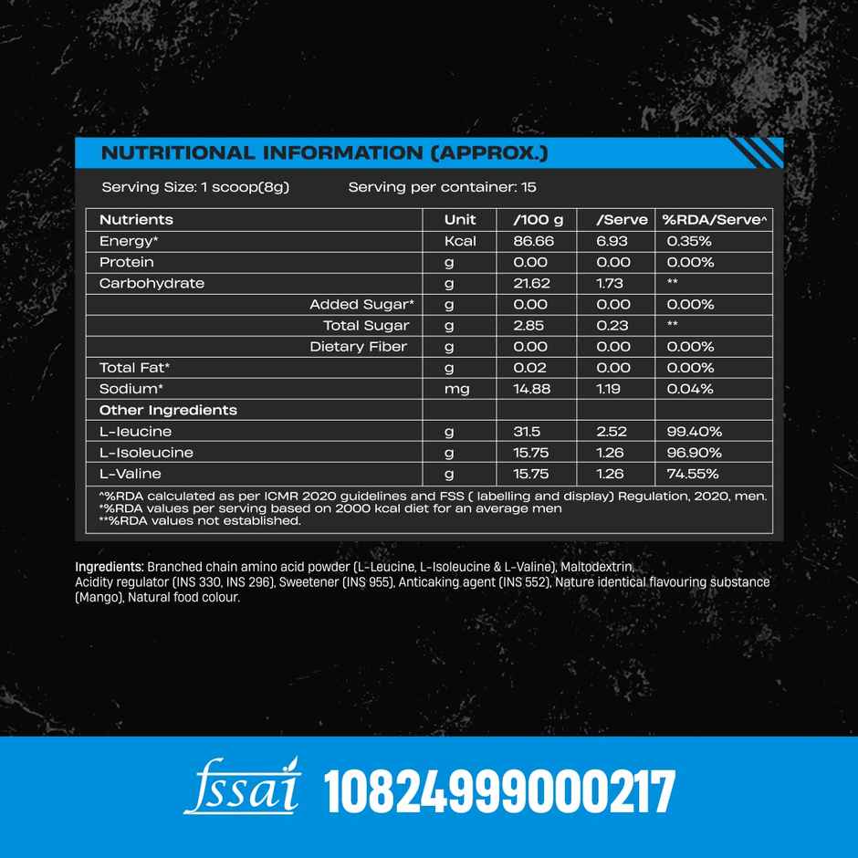 Beast Life Bcaa, Mango Flavour