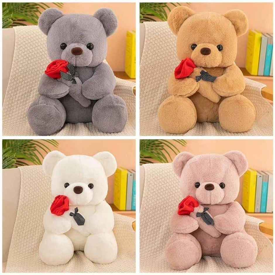 Dearjoy Teddy Bear With Rose 28 cm