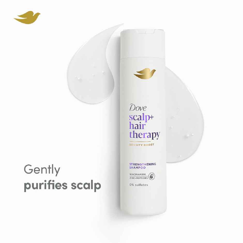 Dove Scalp+Hair Sulphatefree Density Boost Shampoo With Niacinamide & Zinc Peptides For Strength