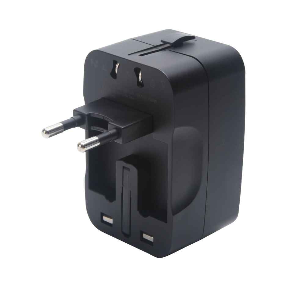 Lapcare Universal Travel Adapter | 1 Power Socket | 1 USB & 1 Type-C Ports | Fast Charging