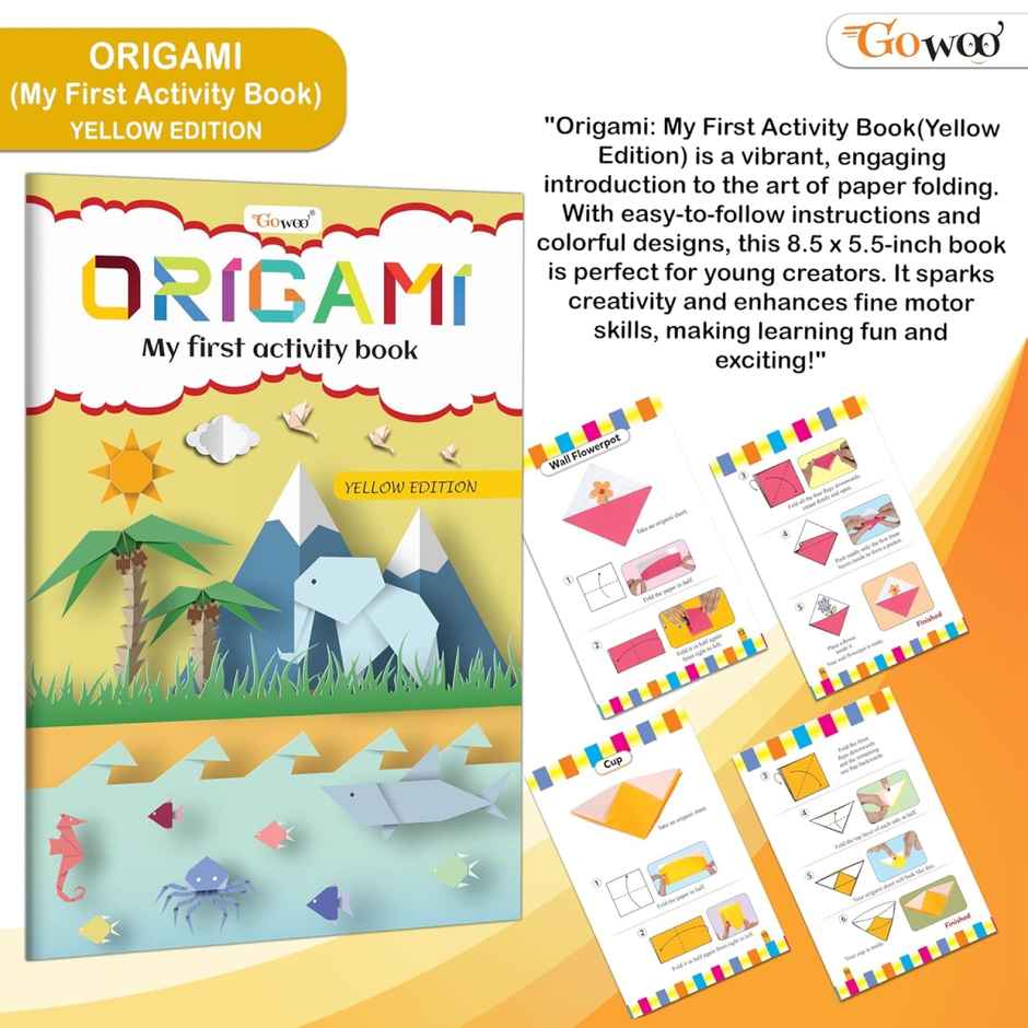 My First Activity Book Origami | Blue |Pink & Green Edition - Kids Activity Book-Pack of 4