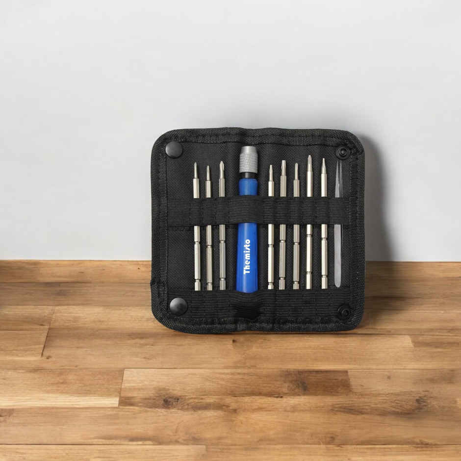 Themisto 9 In 1 Screwdriver Tool Kit For Repairing Mobiles, Pda, Laptop With Screwheads And Tweezer