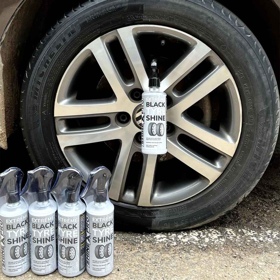 ShineXPro Bike & Car Tyre Polish Spray | Long Lasting | Extends Tyre Lifespan | Repels Dust