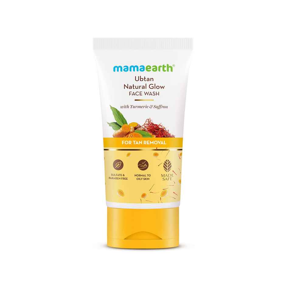 Mamaearth Ubtan Face Wash With Turmeric & Saffron For Tan Removal | Skin Brightening