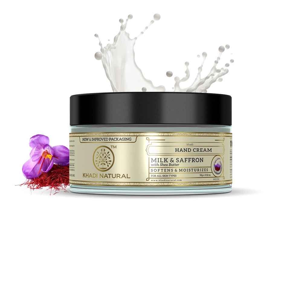 Khadi Natural Milk And Saffron Hand Cream | Moisturizes Dry Hands