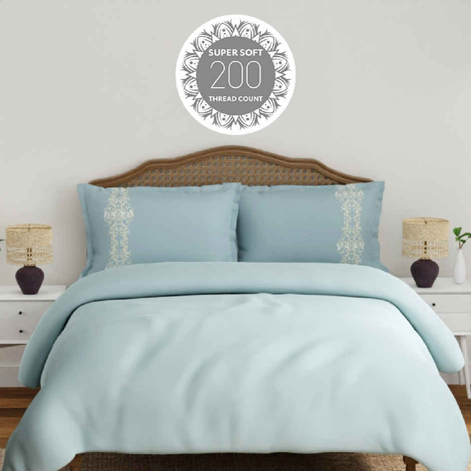 Boutique Living Eleanor (Valatia) 100% Cotton 200 TC Pillow Covers - Pack of 2