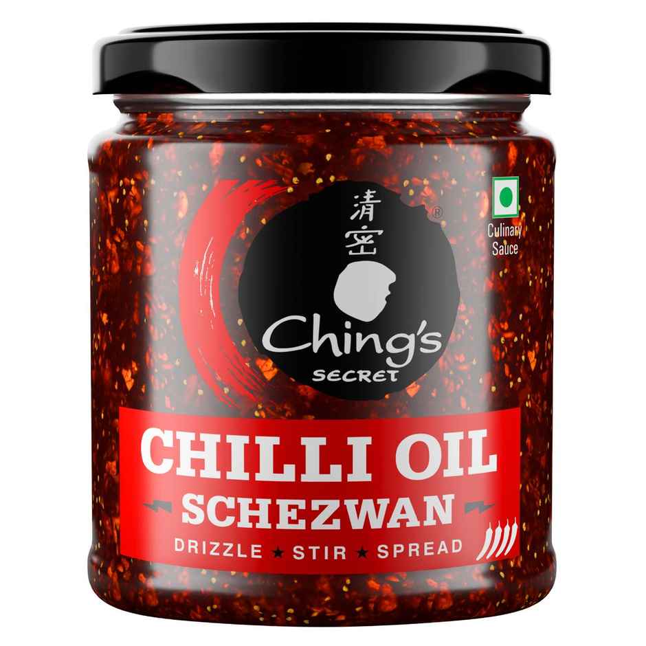 Ching's Chilli Oil Schezwan | Garlic Schezwan Chilli Oil with Real Sichuan Pepper