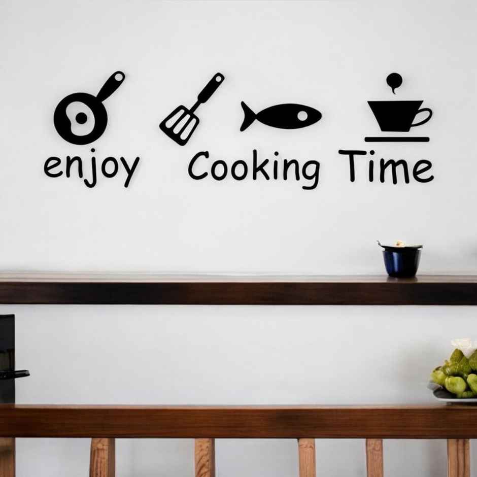 Wollzo 100 cm Cooking quotes Self Adhesive Sticker