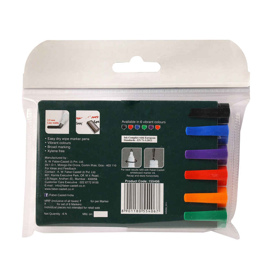 Faber-Castell Whiteboard Marker Set (Pack Of 6)