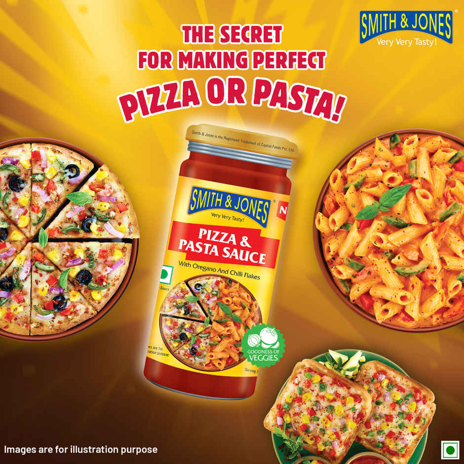 Smith & Jones Pizza and Pasta Sauce with Oregano, Chilli Flakes