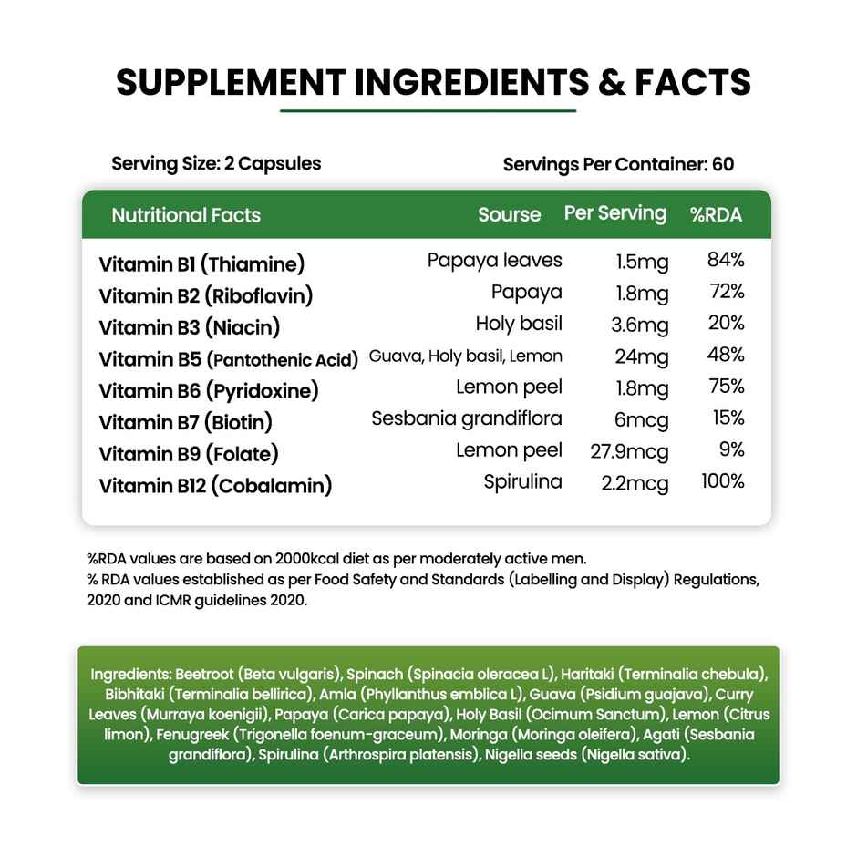 Vlado's Himalayan Organics Plant Based Vitamin B12 Supplement 120 VEGetarian Capsules