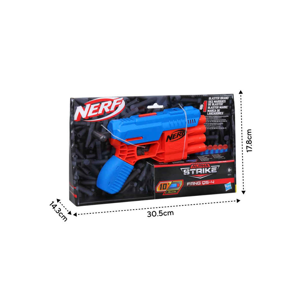 Nerf Alpha Strike Fang QS-4 Blaster with 10 Elite Darts | Toy Gun