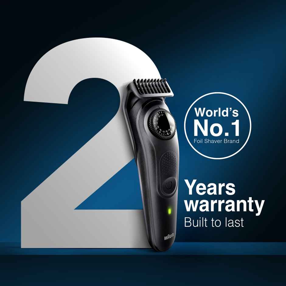 Braun Beard Trimmer 5 BT5410 For Men Style Edge Lifetime Sharp Blades - Space Grey