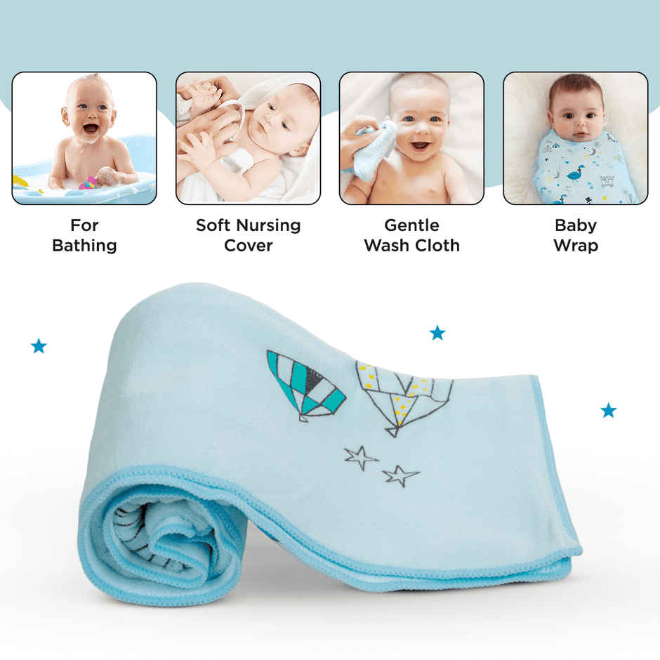 Mee Mee Micro Fiber Baby Bath Towel | 0-3 yrs