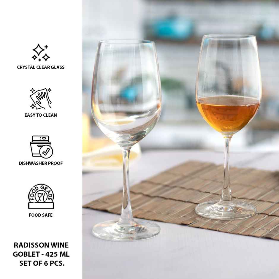 RadisSet of n White Wine Goblet | Set of 6 Piece | 425 ml | Sanjeev Kapoor