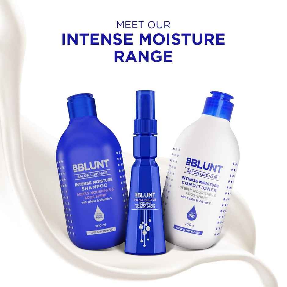 Bblunt Complete Moisture Combo for Healthy Hair with Vitamin E & Jojoba:  Shampoo 300ml & Conditioner 250g & Hair Mask 250g  Combo