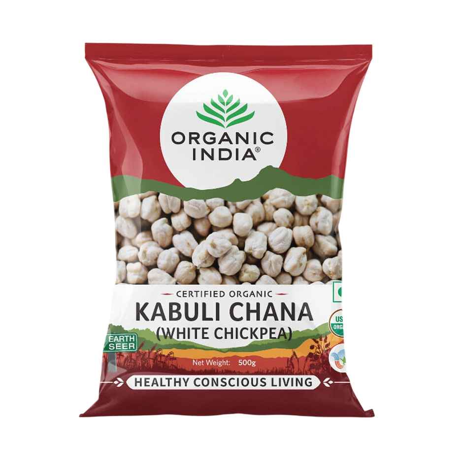 A TATA Product - Organic India Kabuli Chana (White Chickpea),Source of Dietary Fiber & Protein