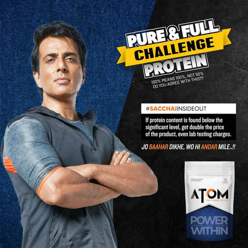 AS-IT-IS ATOM PWR Whey Protein With Enzymes, Double Rich Chocolate