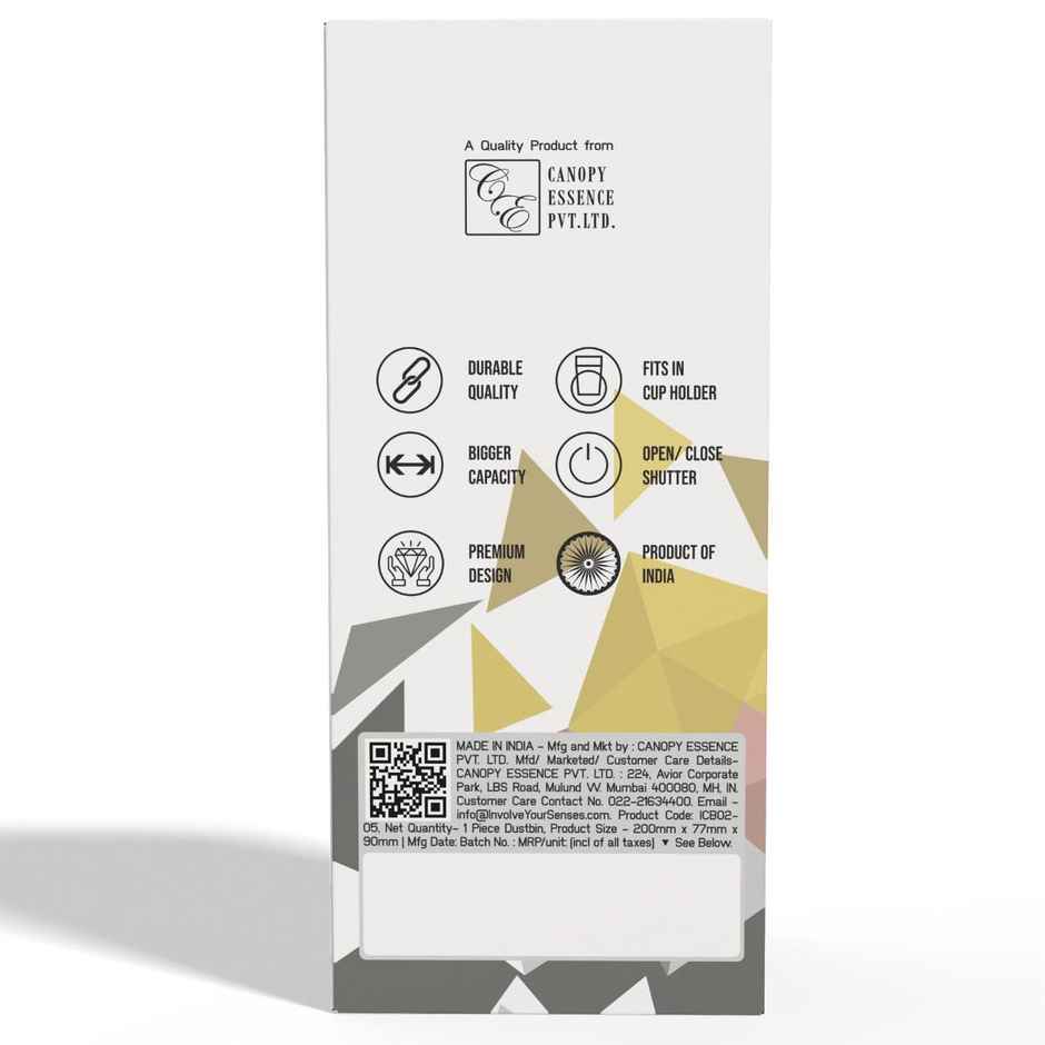 Involve Your Senses Diamond Shape Car Dustbin | Portable Car Accessory Trash Can