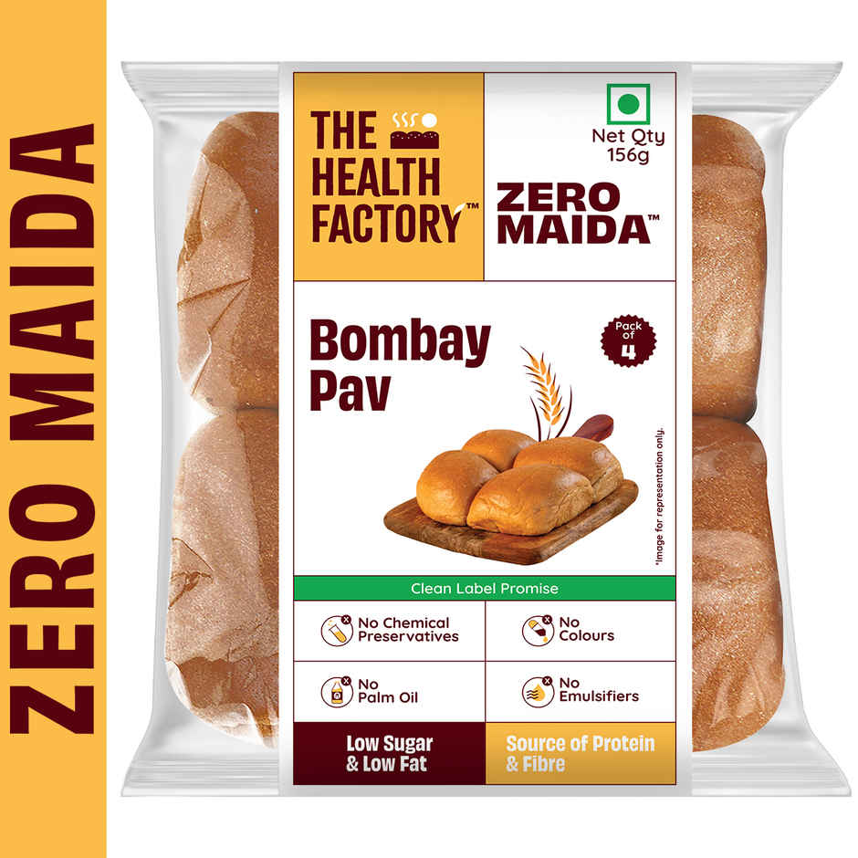 The Health Factory Zero Maida Bombay Pav- Whole Wheat(1pc) & Coriander Leaves(1pc) Combo