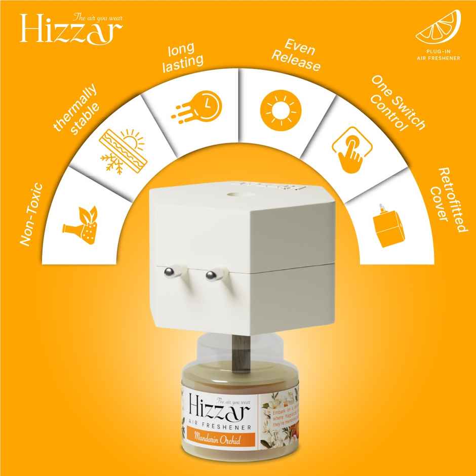 Hizzar Plug-In Diffuser Kit | Plug + 1 Refill -Mandarin Orchard