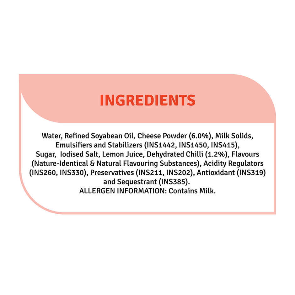 Veeba Cheesy Melt Chilli Paprika Cheesy Spread And Dressing