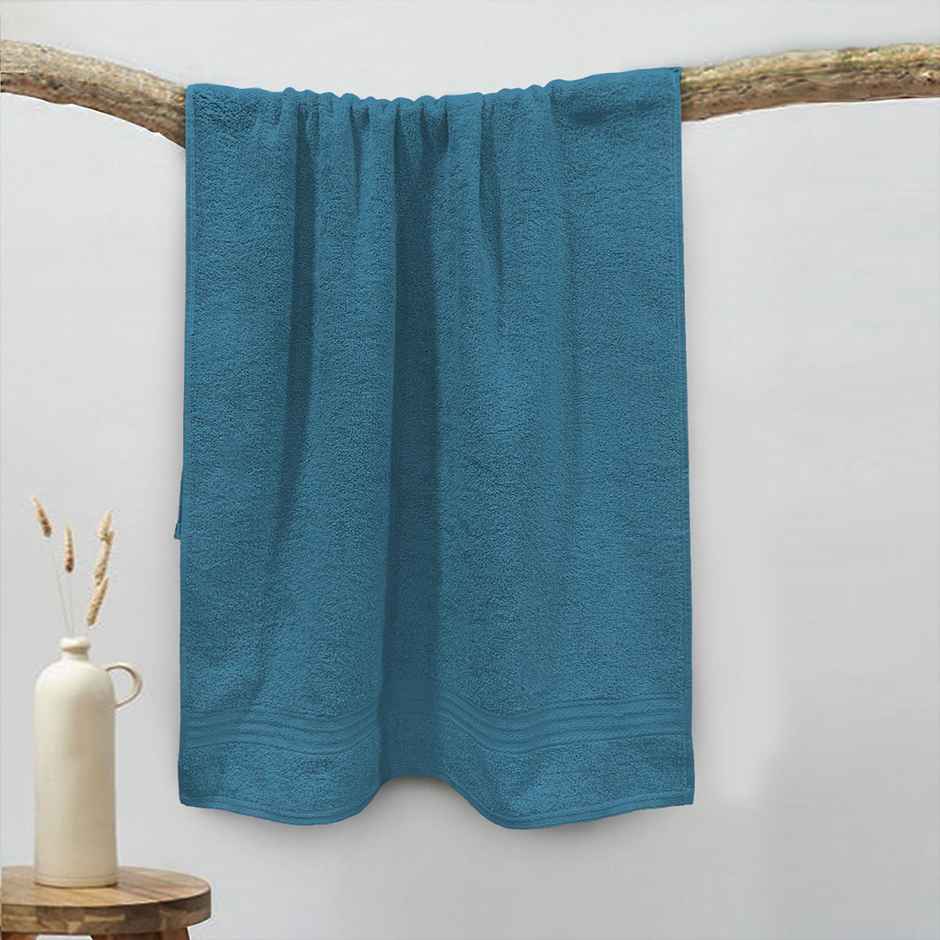 Sassoon Anatolia 100% Cotton Large Bath Towel | Teal | 70 x 140 cm