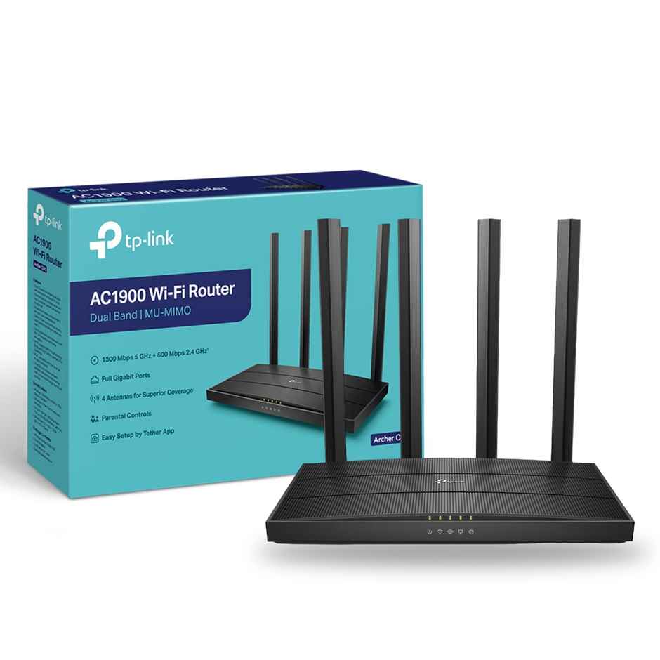TP-Link Archer C80 AC1900 Dual Band Full Gigabit Wireless MU-MIMO Wi-Fi Router - Black