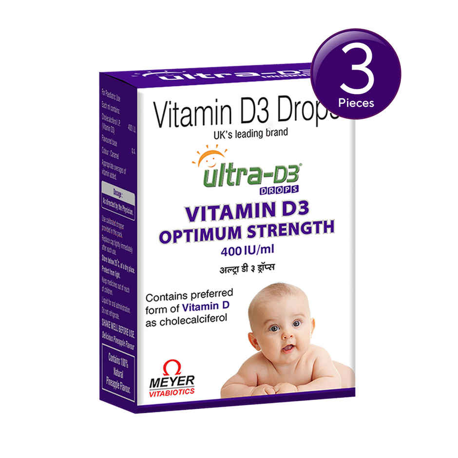 Ultra-D3 400 IU/ml Delicious Pineapple Flavour Oral Drop Combo 