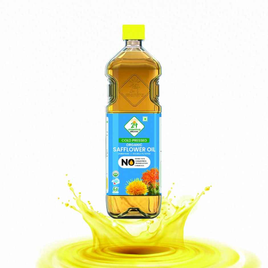 24 Mantra Organic Safflower Cold Pressed Oil | Organic Cooking Oil