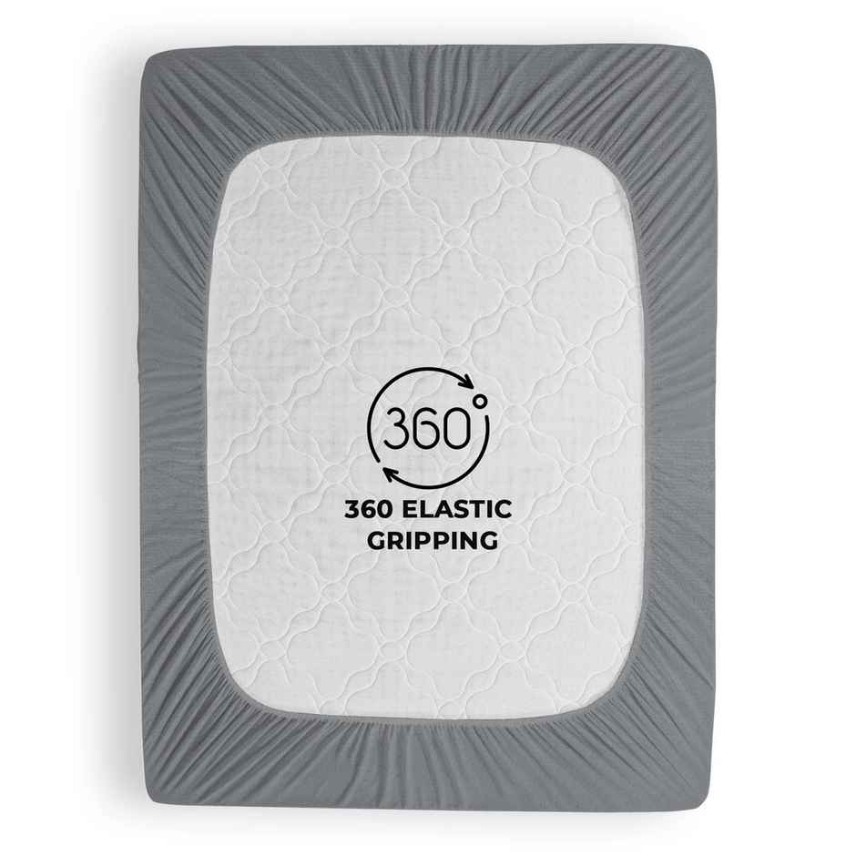 Story@Home Terry 100% Waterproof and Dustproof King Size Mattress Protector Gray | 78 x 72 Inch