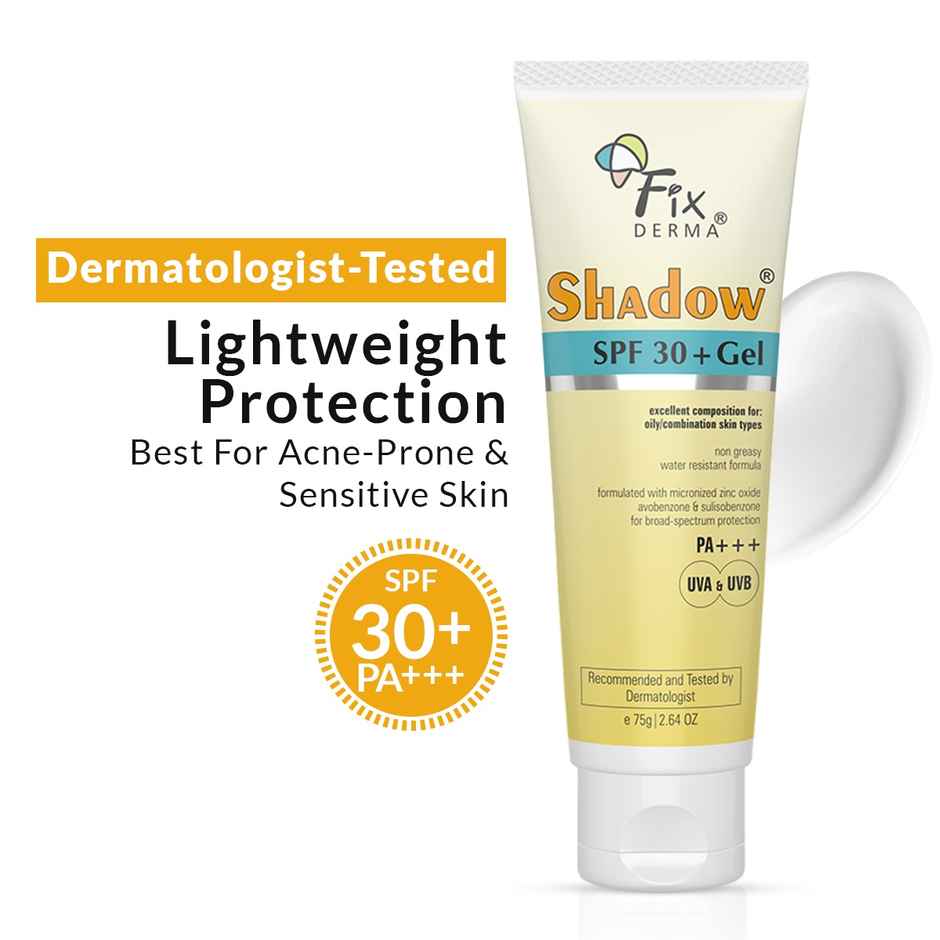 Fixderma Shadow SPF 30+ Gel Sunscreen Non-Greasy for Daily Sun Protection