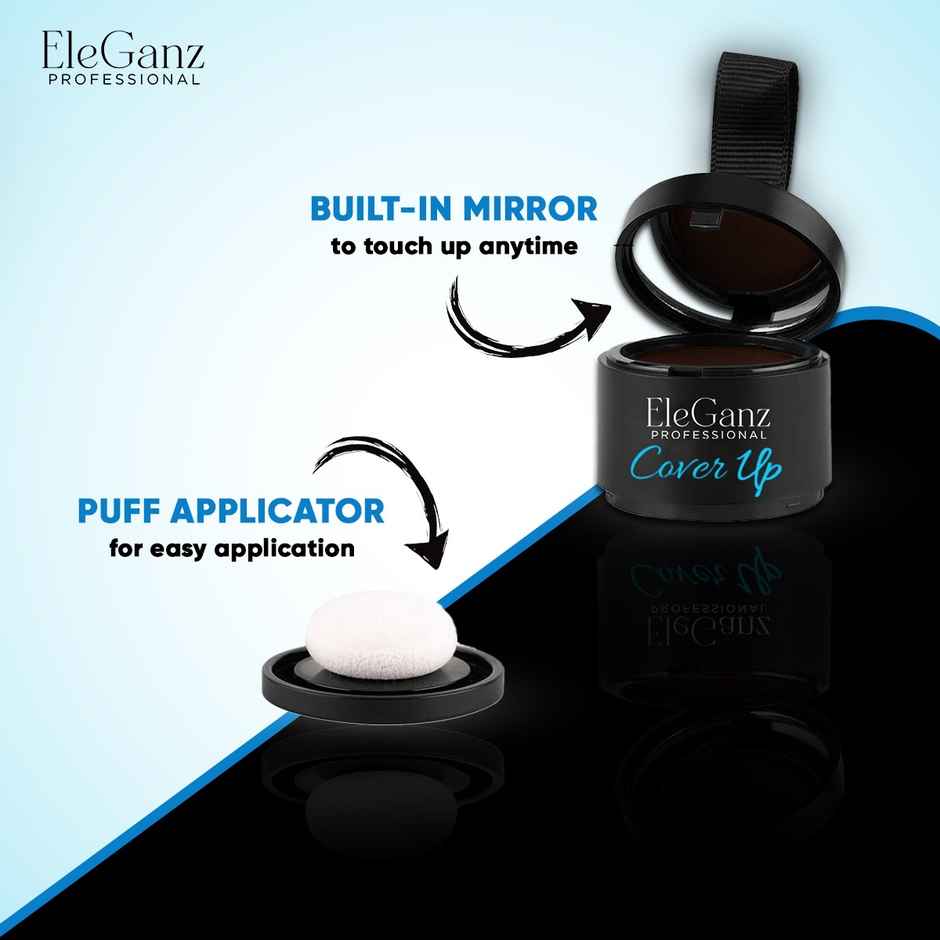EleGanz Professional Cover-Up Hair Powder | Instant Root Concealer - Brown