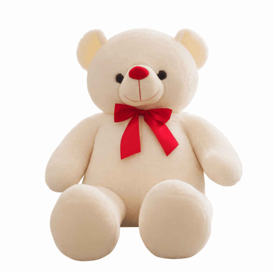 Toytales Soft Toy Teddy Bear | Cute Stuffed Animal Plushie | Toys For Kids | White - 95 cm