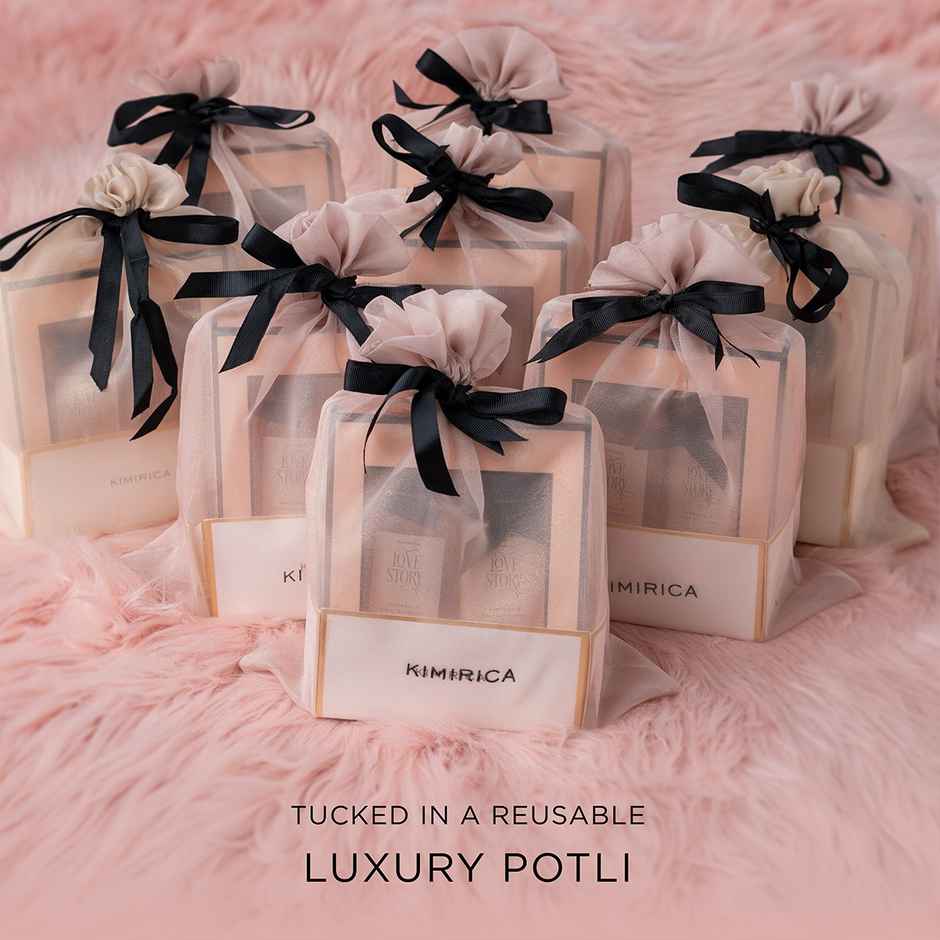 Kimirica Valentine Nothing But Love Potli Set | Bath Duo in Reusable Potli | Cute Gift for Her